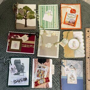 9 Handmade Birthday Cards 5.5"x4.25" w/Envelopes